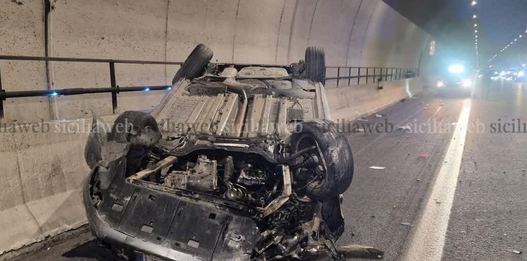 Auto si ribalta in galleria, code su Catania-Siracusa