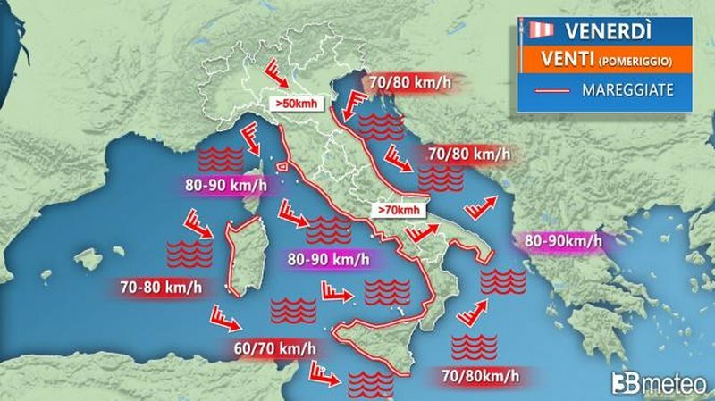 In Sicilia un venerd&igrave; di burrasca e mareggiate