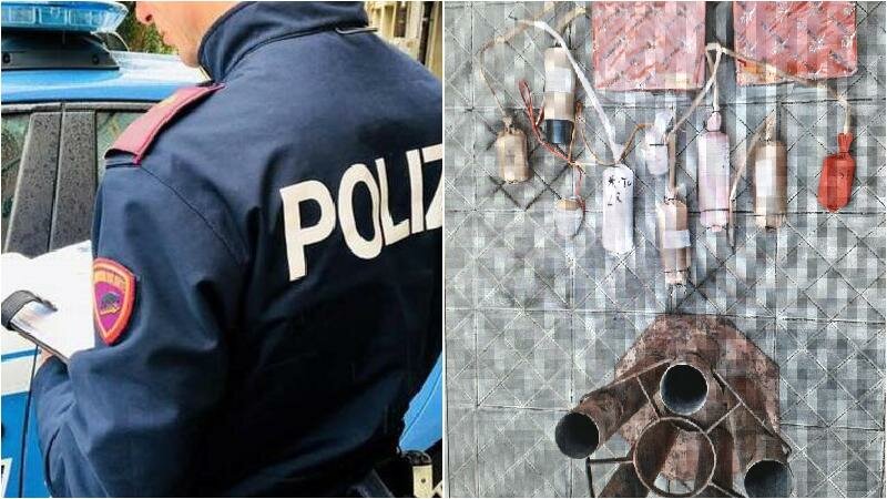 Nel deposito d'auto fuochi pirotecnici pericolosi