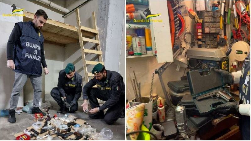 Palermo, blitz nella fabbrica delle armi