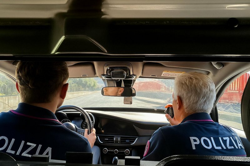 Fugge all'alt della polizia e si schianta contro un muro