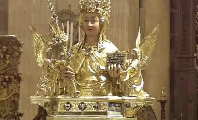Sant'Agata: svelato il busto dopo il restauro