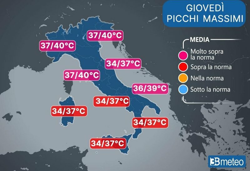 Gioved&igrave; bollente: anche Messina diventa rossa