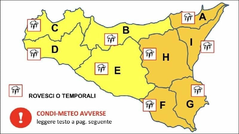 Allerta arancione in Sicilia