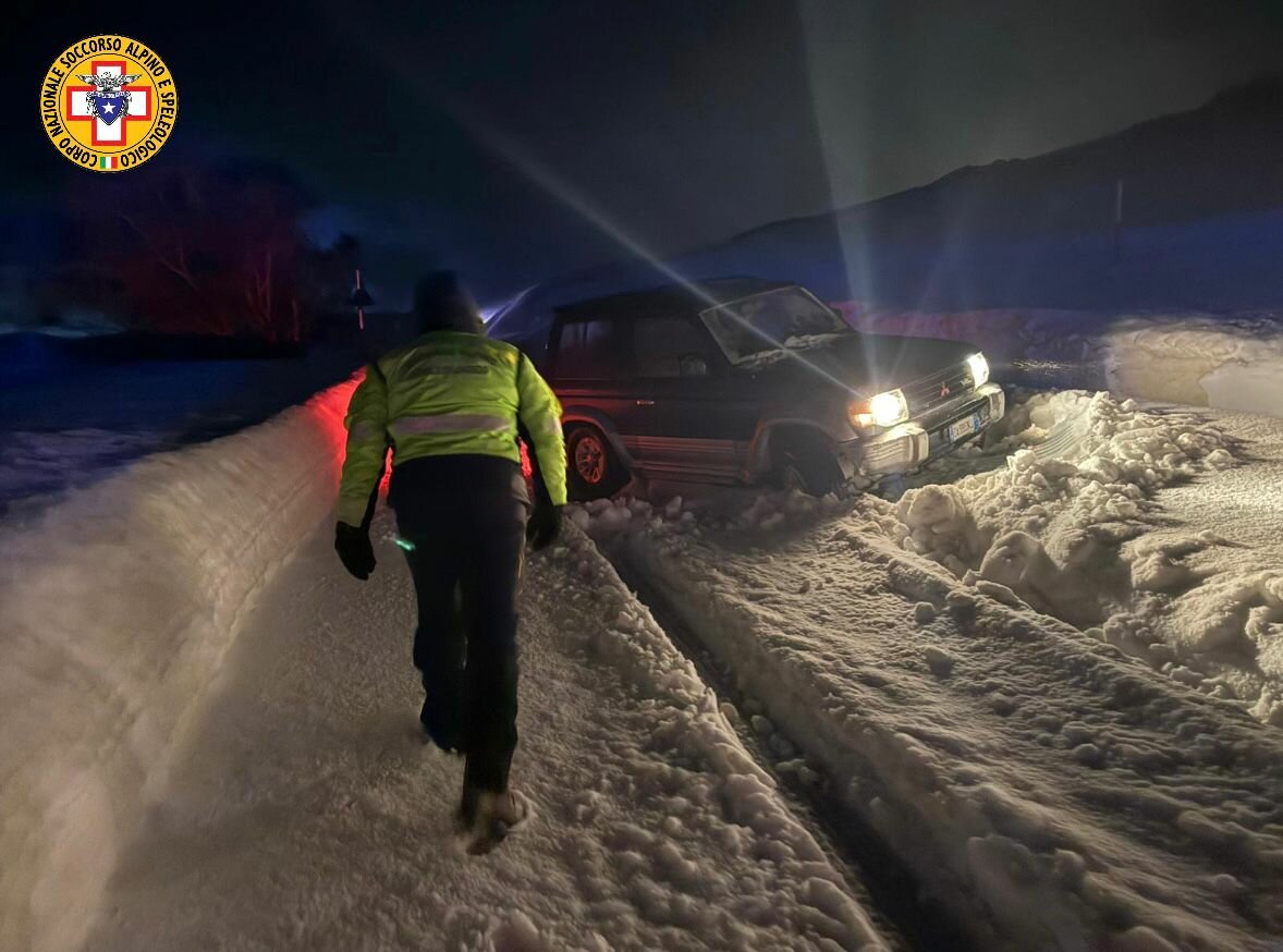 Bufera di neve sull'Etna, soccorse 5 persone