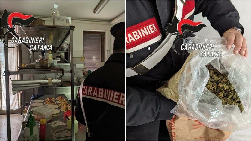 Marijuana tra farina e ingredienti per le pizze Marijuana tra farina e ingredienti per le pizze