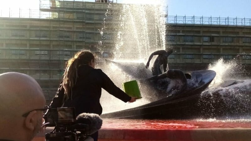 Catania, imbrattata la fontana dei Malavoglia