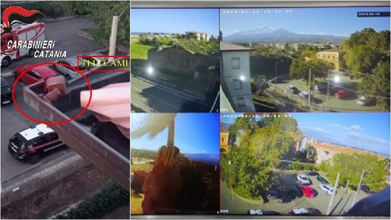 Pusher previdente: cintura palazzina con 4 telecamere