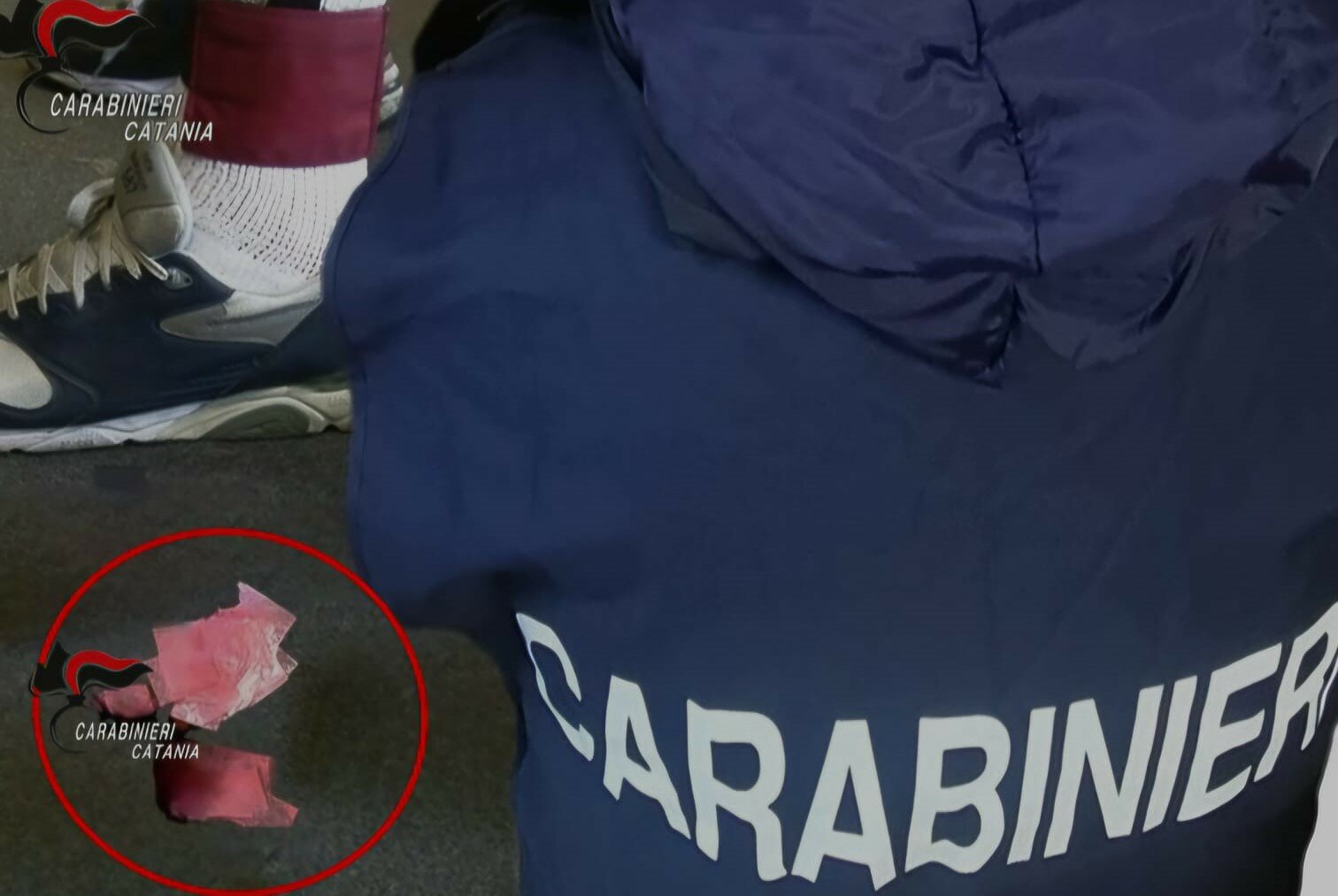 Cavigliera con dosi: presa nel locale della Plaia