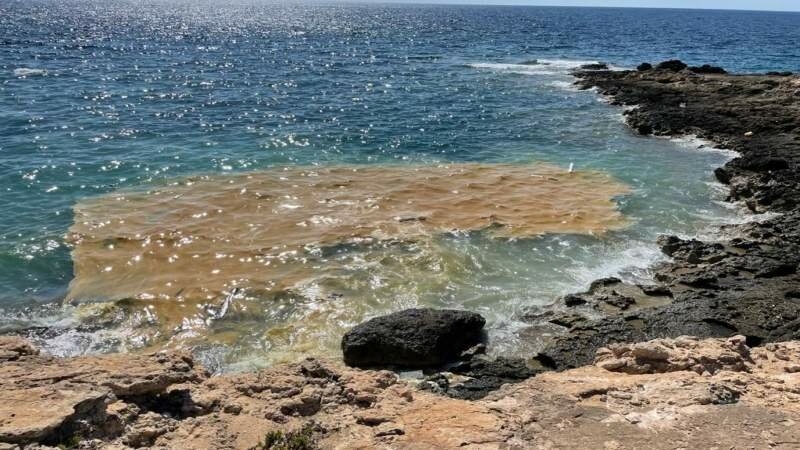 Chiazze scure in mare a Lampedusa