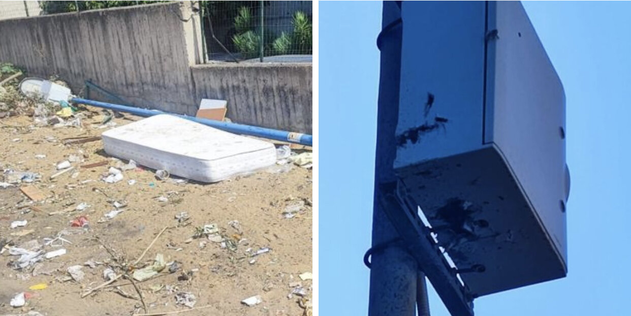 Telecamere 'anti discarica' abbattute a pistolettate