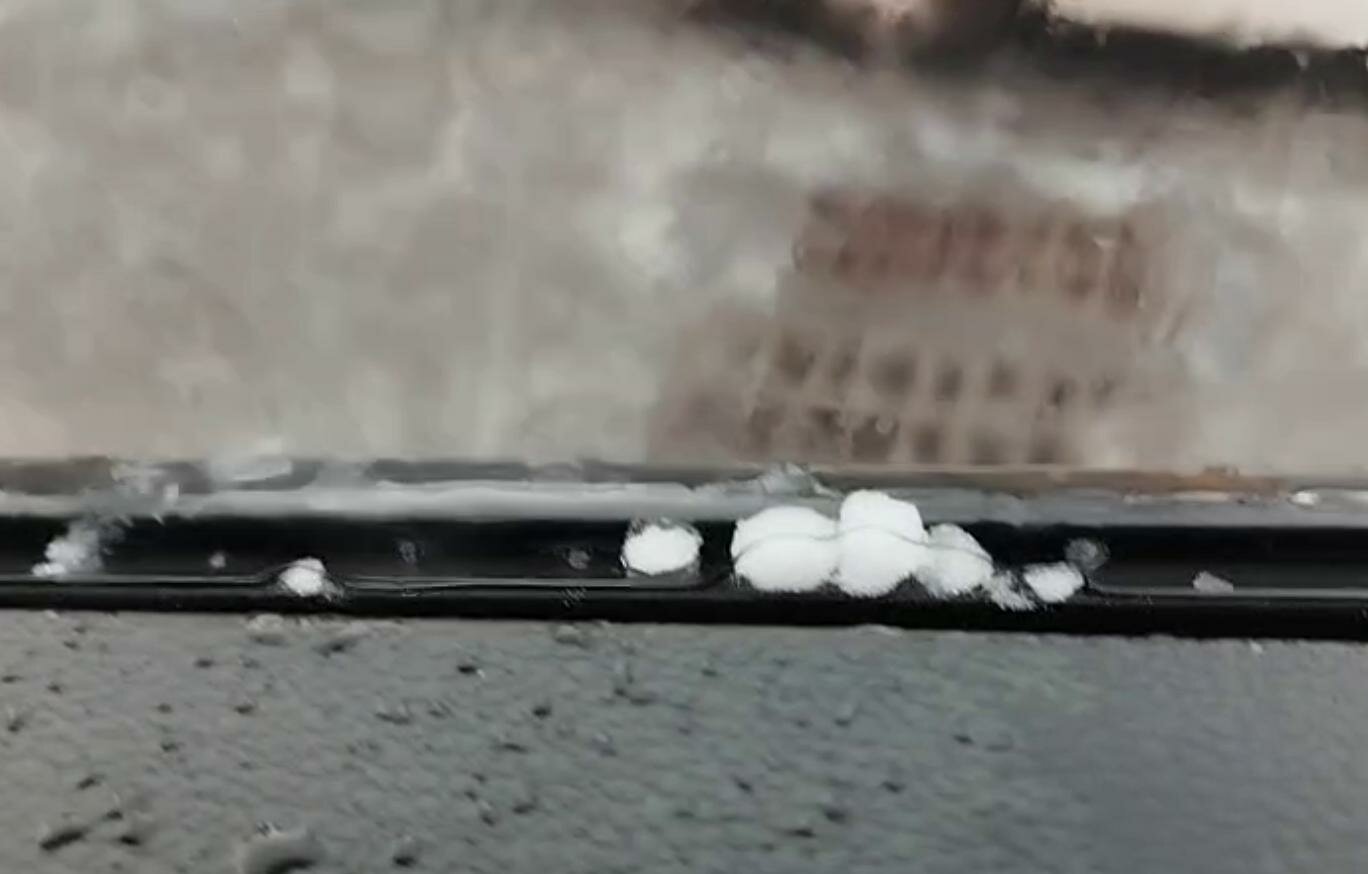 Violenta grandinata a Mascalucia