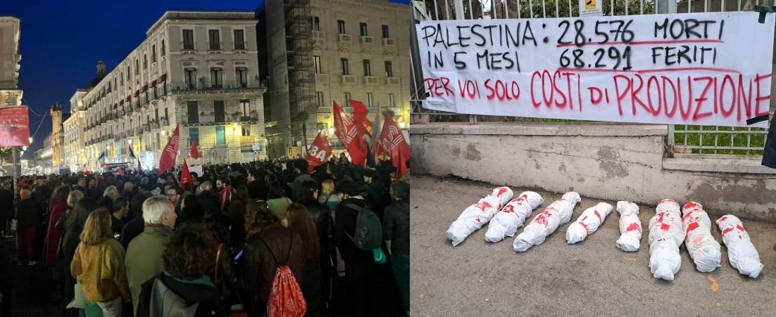Mattarella, manganelli e McDonald's: Sicilia ancora in corteo per la Palestina