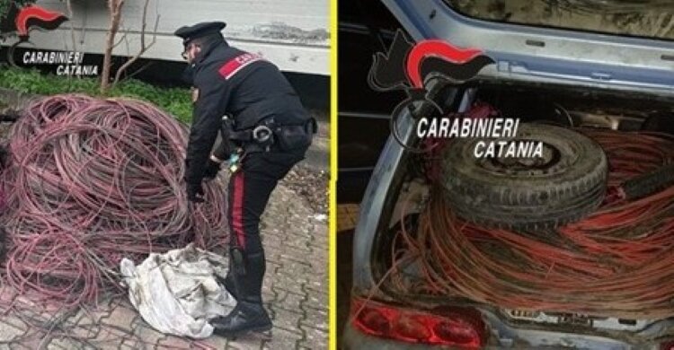 Assalto all'impianto: rubano 2.000 metri di cavi