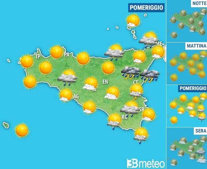 Pioggia d'agosto su Catania