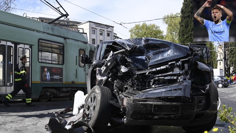 Col Suv contro il tram: paura per Immobile