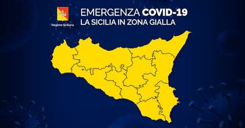 Sicilia in giallo: mascherine all'aperto e in 4 a tavola