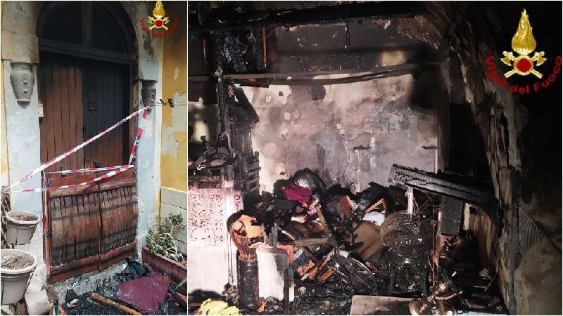 Incendio in appartamento: salvo il proprietario Incendio in appartamento: salvo il proprietario