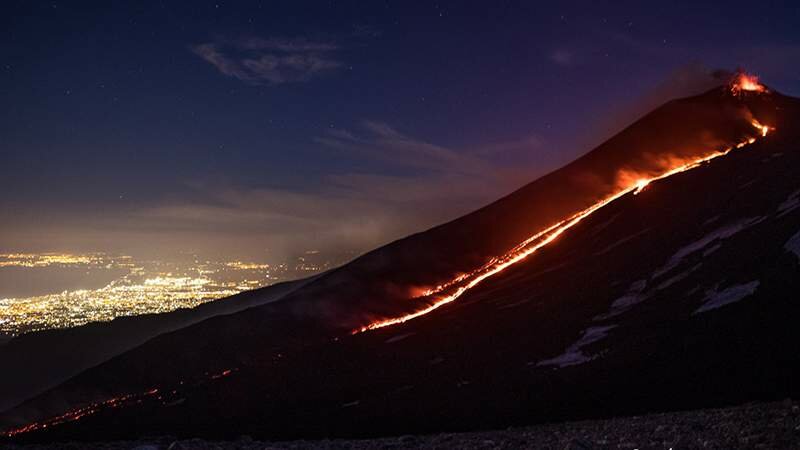 Etna show, che colata