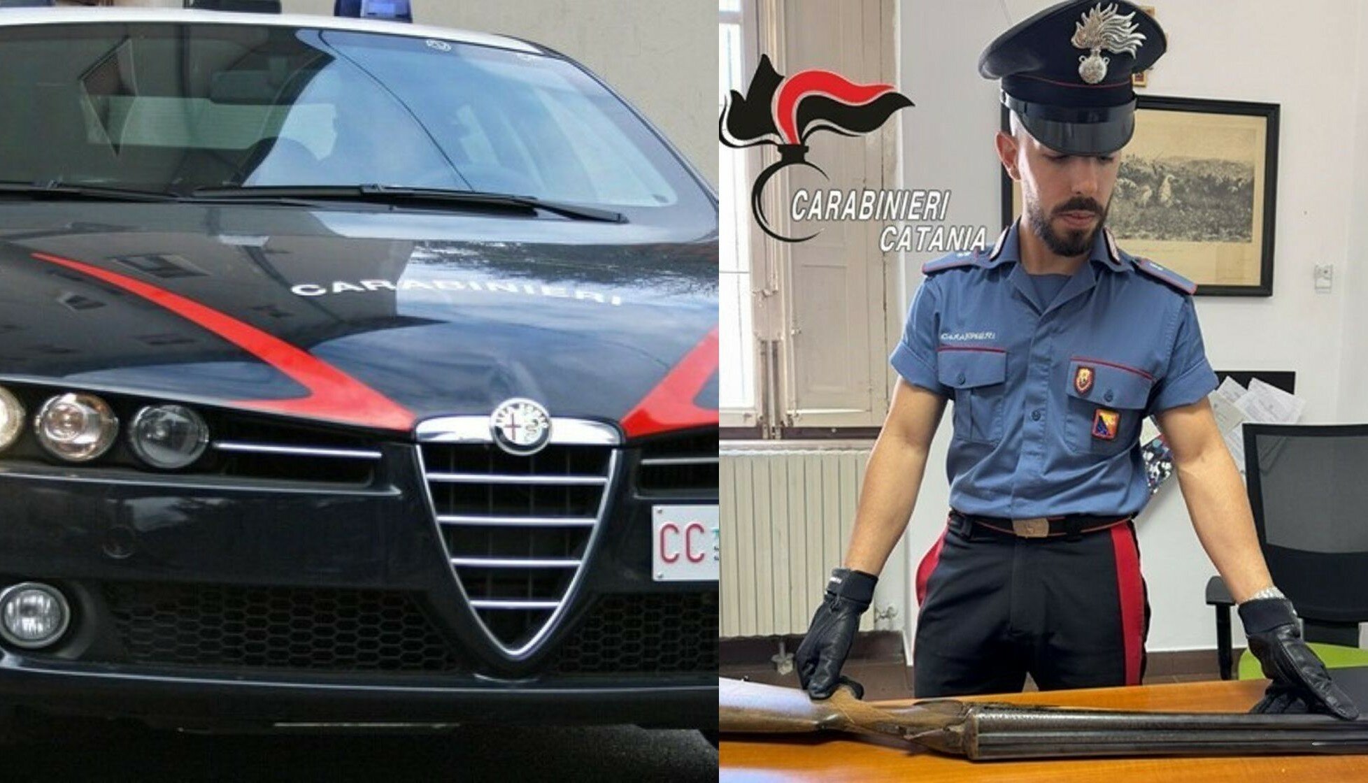 Un fucile nell'armadietto in aperta campagna