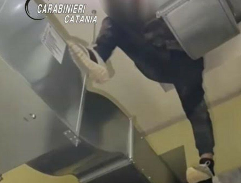 Catania, nel video il ladro spericolato