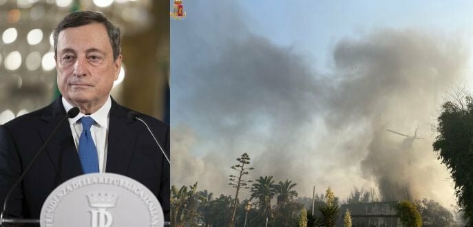Incendi: Draghi firma, mobilitazione per la Sicilia