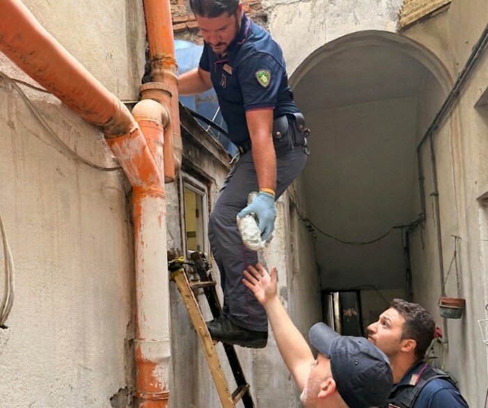 C'&egrave; la droga in cortile: 'Qualcuno l'ha lanciata'