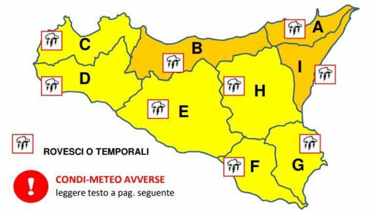 Sicilia, &egrave; ancora allerta arancione