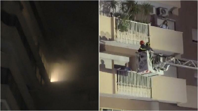 Fiamme in casa, soccorsi condomini