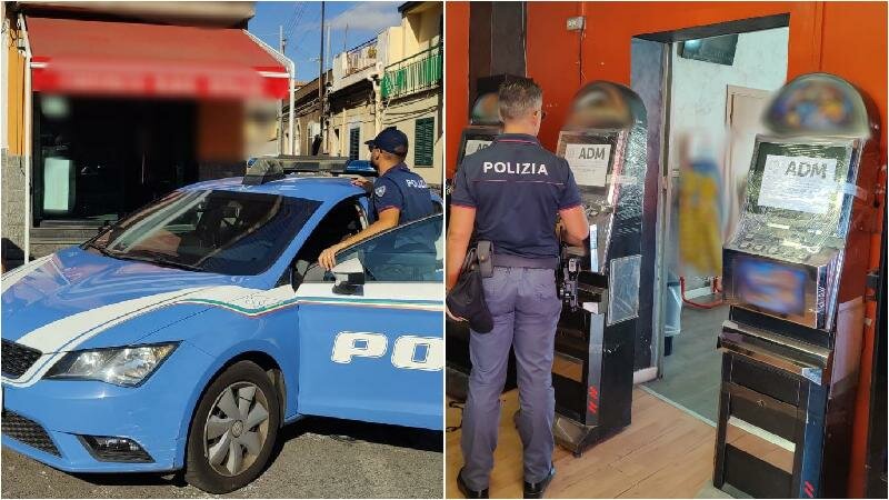 Slot machine irregolari nel chiosco bar catanese