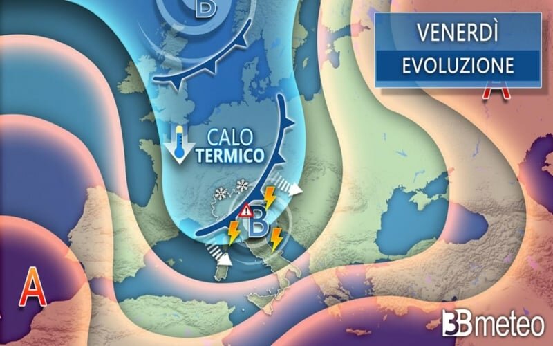 In Sicilia crollo termico e forte vento