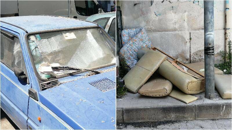 "Che degrado in via Sisto, vicino alla scuola Cavour"