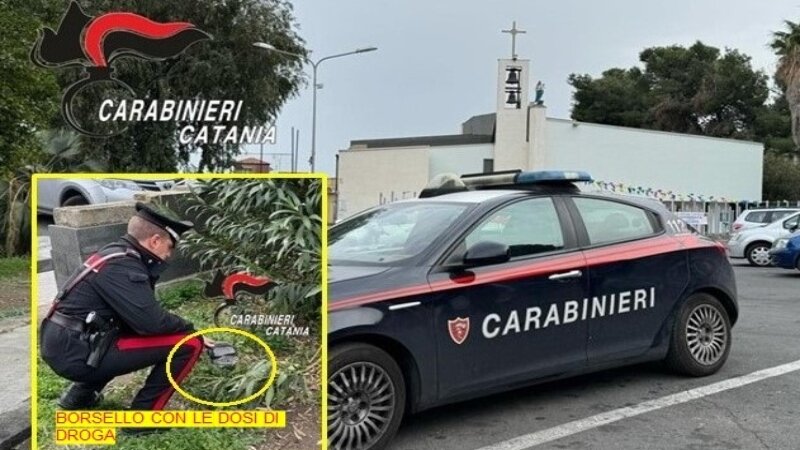 Pusher al lavoro in un parcheggio a San Giorgio