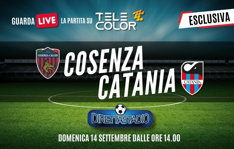Cosenza-Catania in diretta esclusiva su Telecolor