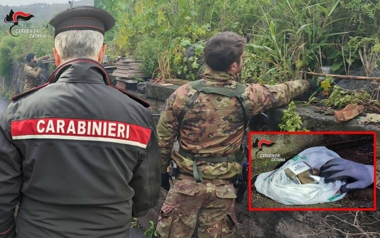Nel giardino catanese droga e bombe artigianali