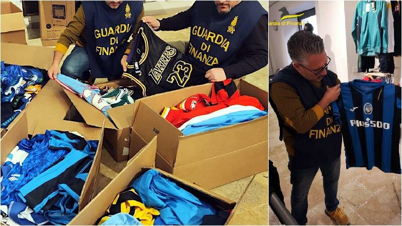 A Giarre kit da calcio e basket taroccati