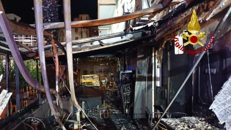 Fiamme nel locale di sushi