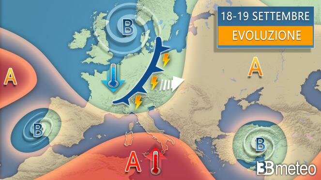 Tempeste al Nord, al Sud 36 gradi