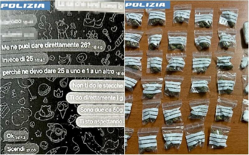 Droga nell'auto e chat coi clienti: preso pusher