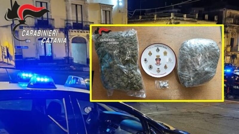 Palagonia, in auto con tre chili di marijuana