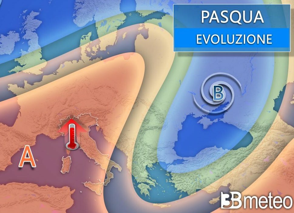 Anticiclone in rimonta, nel ponte di Pasqua esplode la primavera