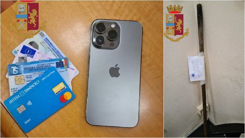 Bastona poliziotto: bloccato col taser
