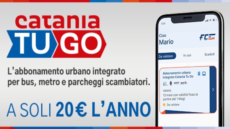 Catania Tu-Go, bus e metro con 20 euro l'anno