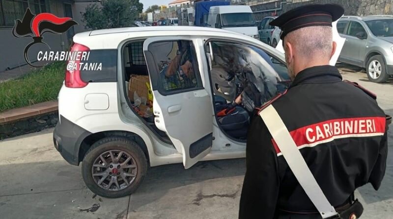 Smontano l'auto nella stradina di campagna Smontano l'auto nella stradina di campagna