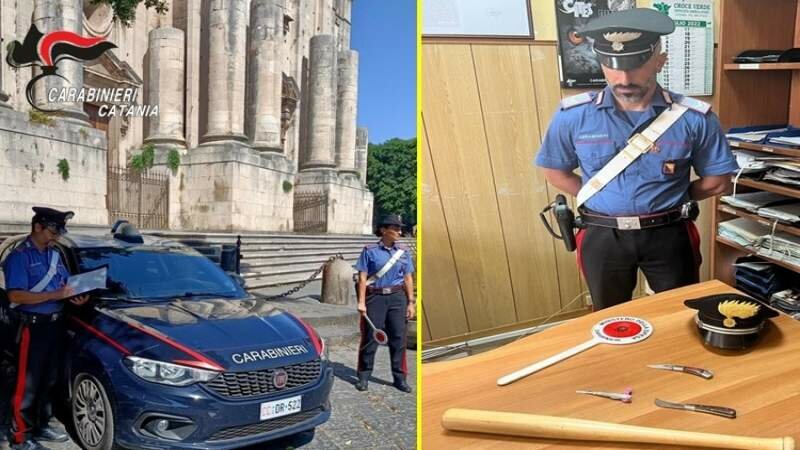 Catania: fuochi d'artificio per il battesimo e mazze da baseball in auto