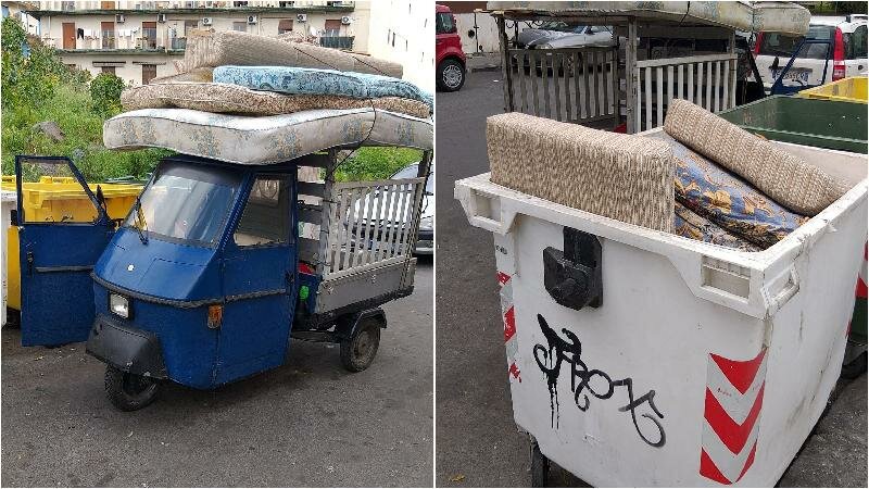 Sorpreso in via Sassari a gettare materassi