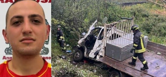 Furgone nella scarpata: muore 28enne catanese
