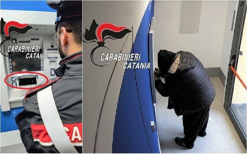 L'assalto al bancomat del Catanese fallisce