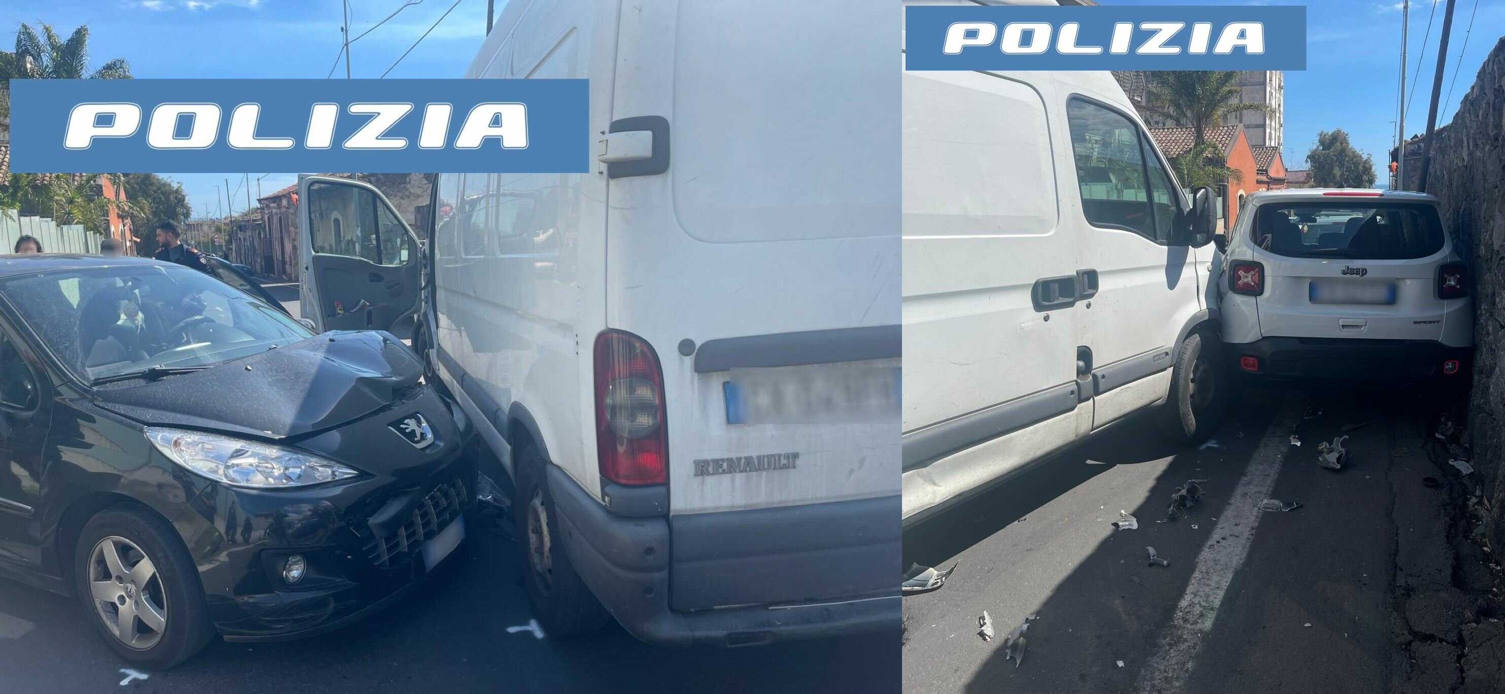 Ruba furgone e fugge: folle inseguimento a Catania