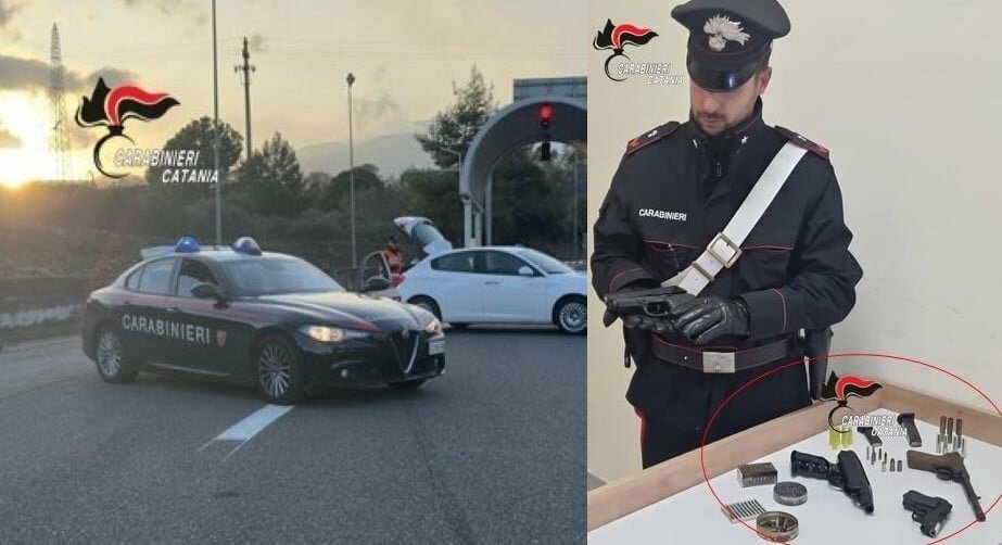 Arsenale in camera da letto: arrestato catanese